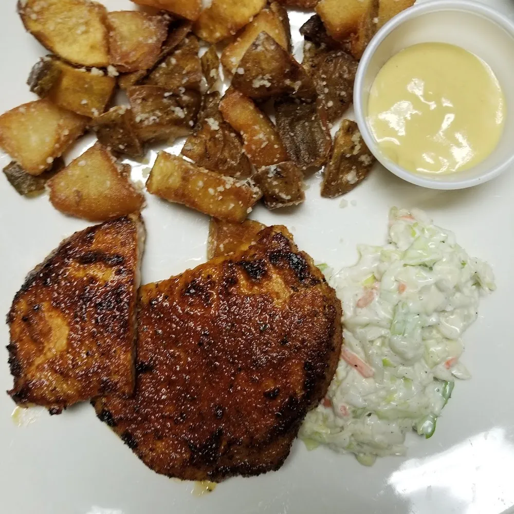Blackened Pork Chops with Roasted Potatoes